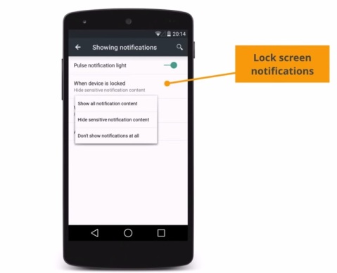 Android L Lock Screen Notification